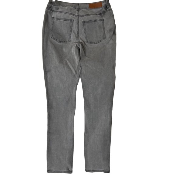 Peace Love World Women's Grey Straight Leg Jeans Size US-4 Cotton Blend Goth - Picture 4 of 10